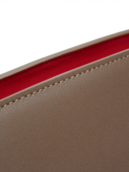 Graceful Genuine Leather Baguette Clutch Bag