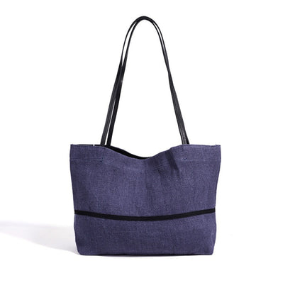 Minimalist Effortless Linen Tote Clutch Bag