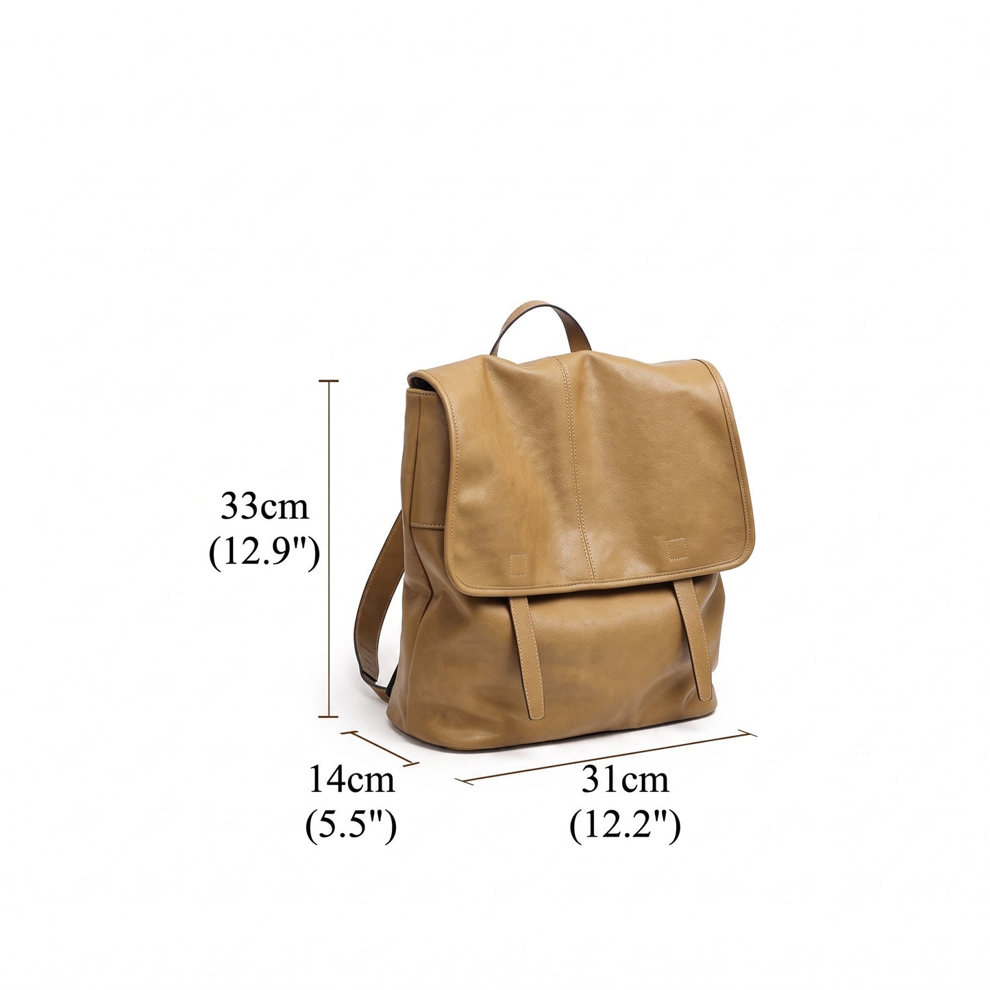 Vintage Casual Genuine Leather Flap Backpack
