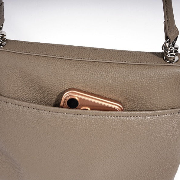 Slouchy Supple Genuine Leather Flap Messenger Clutch Bag