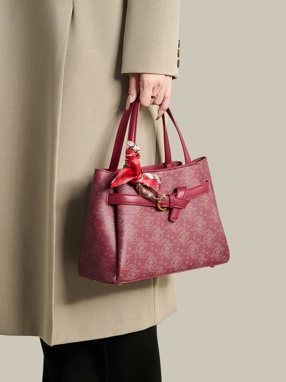 Refined Cloud Texture Vegan Eco-Leather Shoulder Tote Bag