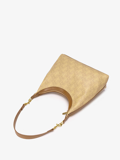 Exquisite Vintage Cloud Motif Vegan Eco-Leather Hobo Bag