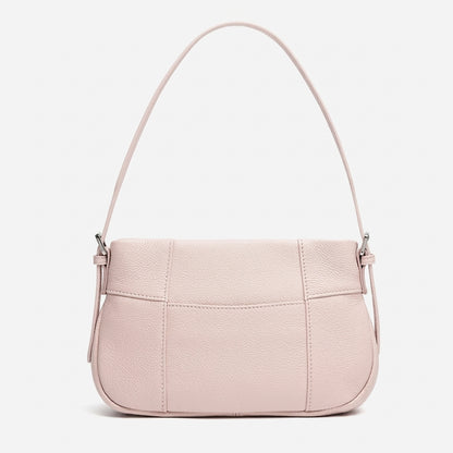 Effortless Genuine Leather Quilted Hobo Clutch Bag