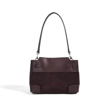 Geantă clutch lejeră din piele întoarsă naturală