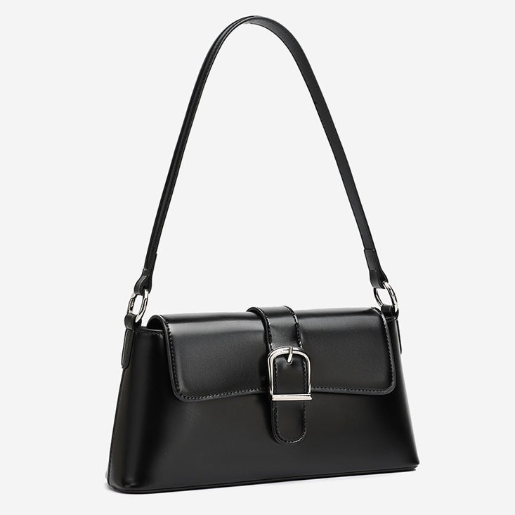 Retro Genuine Leather Baguette Clutch Bag
