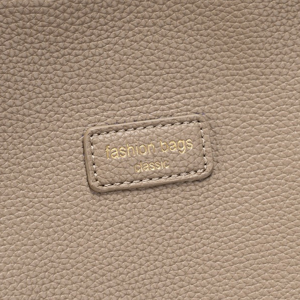 Sophisticated Minimalist Pebbled Vegan Eco-Leather Tote Bag