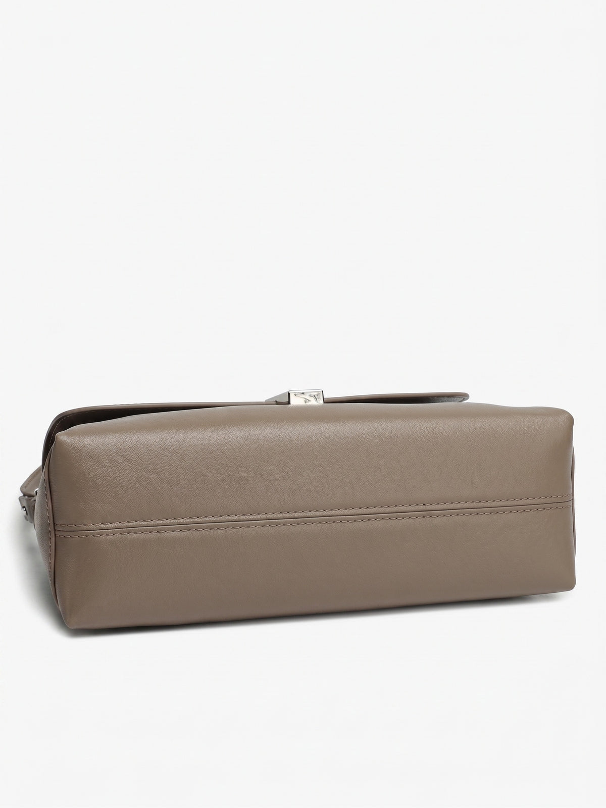 Borsa minimalista a spalla in vera pelle con fibbia H distintiva