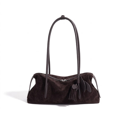 Schicke matte Baguette-Clutch aus echtem Leder