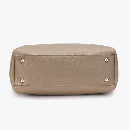 Sophisticated Minimalist Pebbled Vegan Eco-Leather Tote Bag