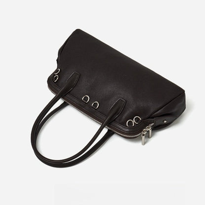 Defined Genuine Leather Boston Clutch Bag