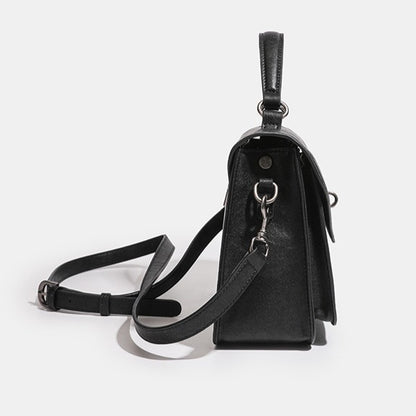 Retro Geometric Envelope Genuine Leather Messenger Clutch Bag