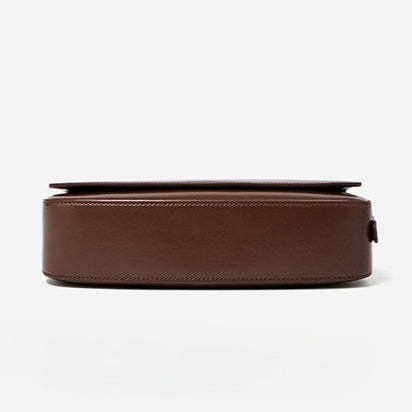 Minimalist Vintage Genuine Leather Baguette Saddle Bag