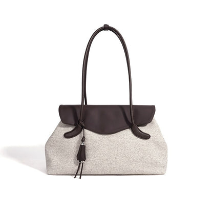 Mellow Canvas Spacious Flap Clutch Bag