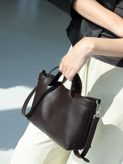 Sand Dune Mini Tote Genuine Leather Clutch Bag