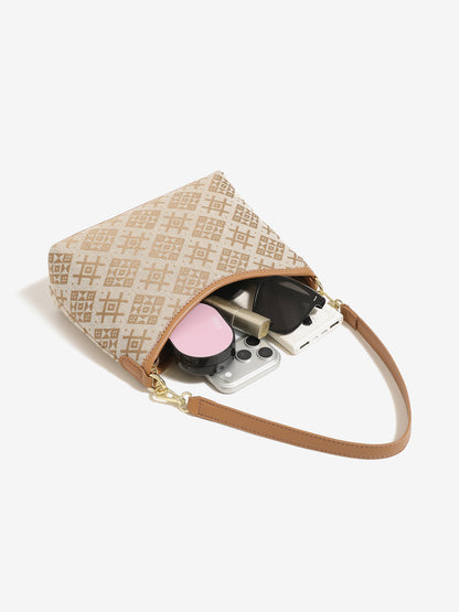Vintage Monogram Vegan Eco-Leather Clutch Bag