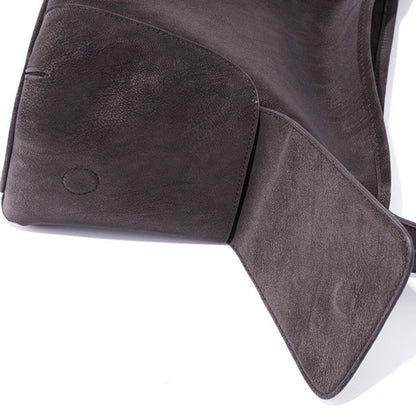 アーバン ノマド 本革バッグ | 大きめ スラウチ ショルダーバッグ サイドポケット付き