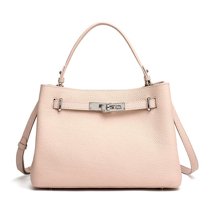 Sleek Genuine Leather Satchel Clutch Bag
