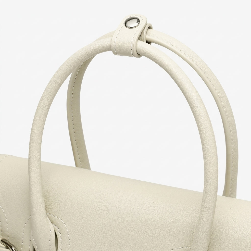 Sleek Genuine Leather Flap Satchel Clutch Bag