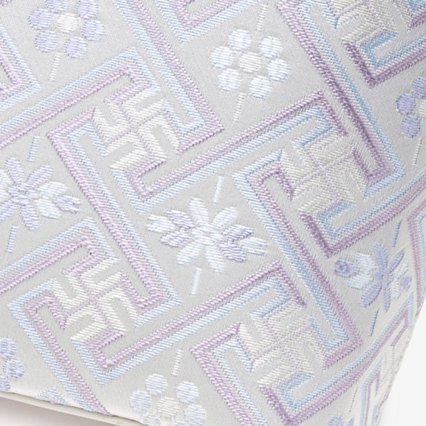 Refined Brocade Vegan Eco-Leather Tote Clutch Bag with Intricate Tassel Charm
