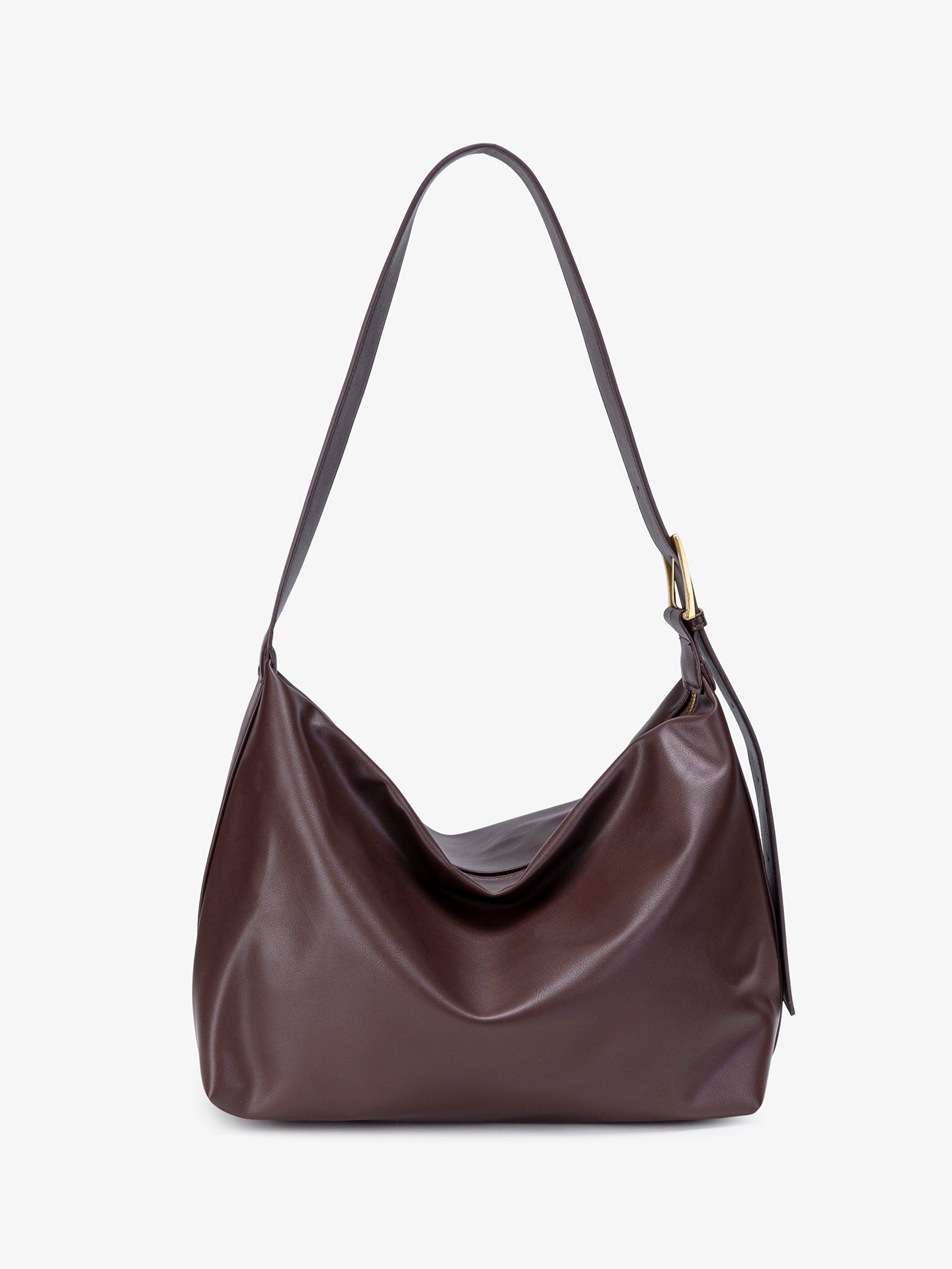 Modern Classic Large Capacity Vegan Eco-Leather Hobo Bag
