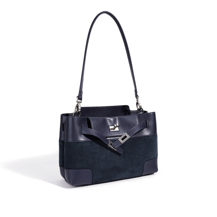 Slouchy Suede Genuine Leather Clutch Bag