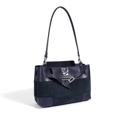 Slouchy Suede Genuine Leather Clutch Bag