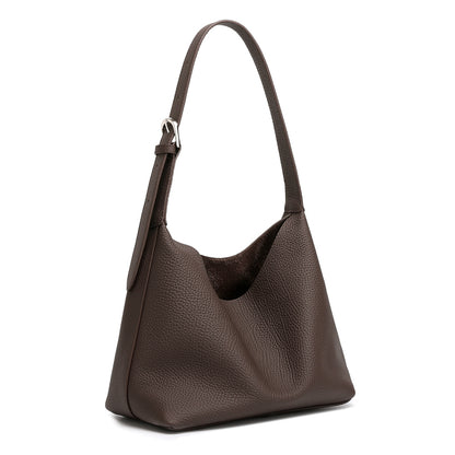 Borsa hobo a secchiello versatile in vera pelle con tracolla regolabile