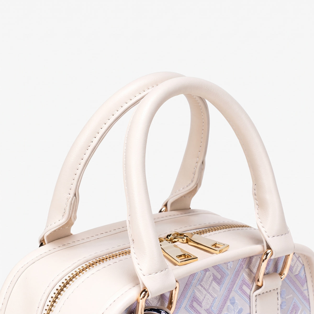 Sac pochette Boston doux en cuir écologique végan avec breloque teckel mignon