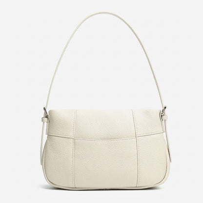 Effortless Genuine Leather Quilted Hobo Clutch Bag