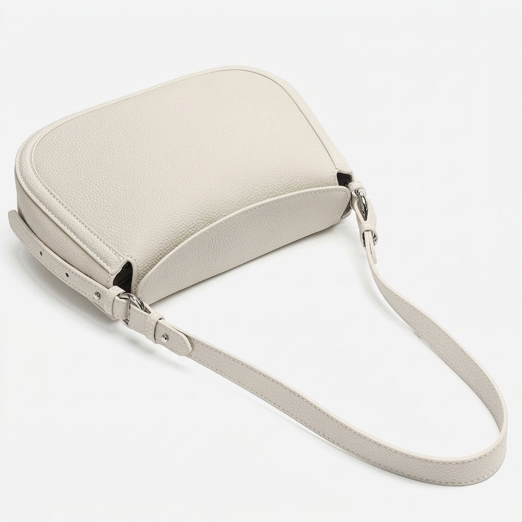 Graceful Genuine Leather Saddle Messenger Clutch Bag
