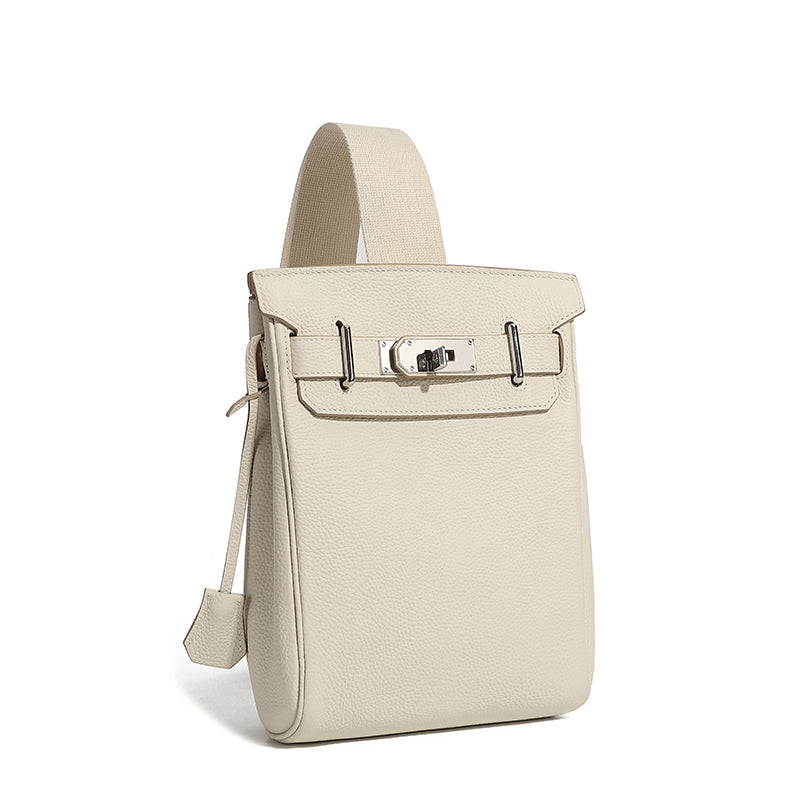 Minimalist Genuine Leather Sling Chest Bag