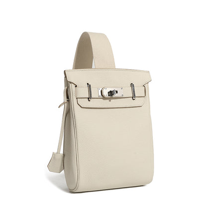 Minimalist Genuine Leather Sling Chest Bag