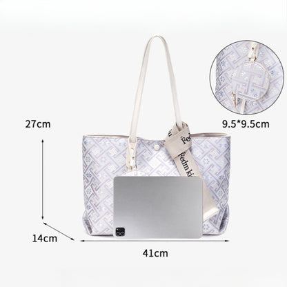 Opulent Brocade Texture Vegan Eco-Leather Tote Shoulder Bag
