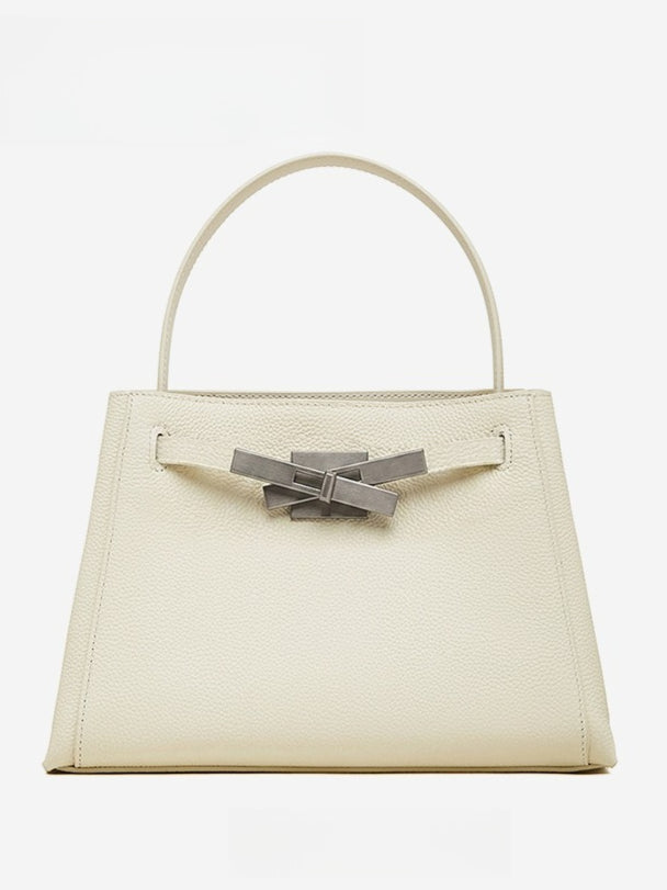 Sophisticated Kelly Genuine Leather Large Capacity Versatile Bucket Tote Bag
