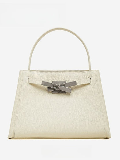 Sophisticated Kelly Genuine Leather Large Capacity Versatile Bucket Tote Bag