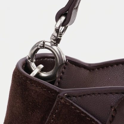 Muted Suede Genuine Leather Clutch Bag