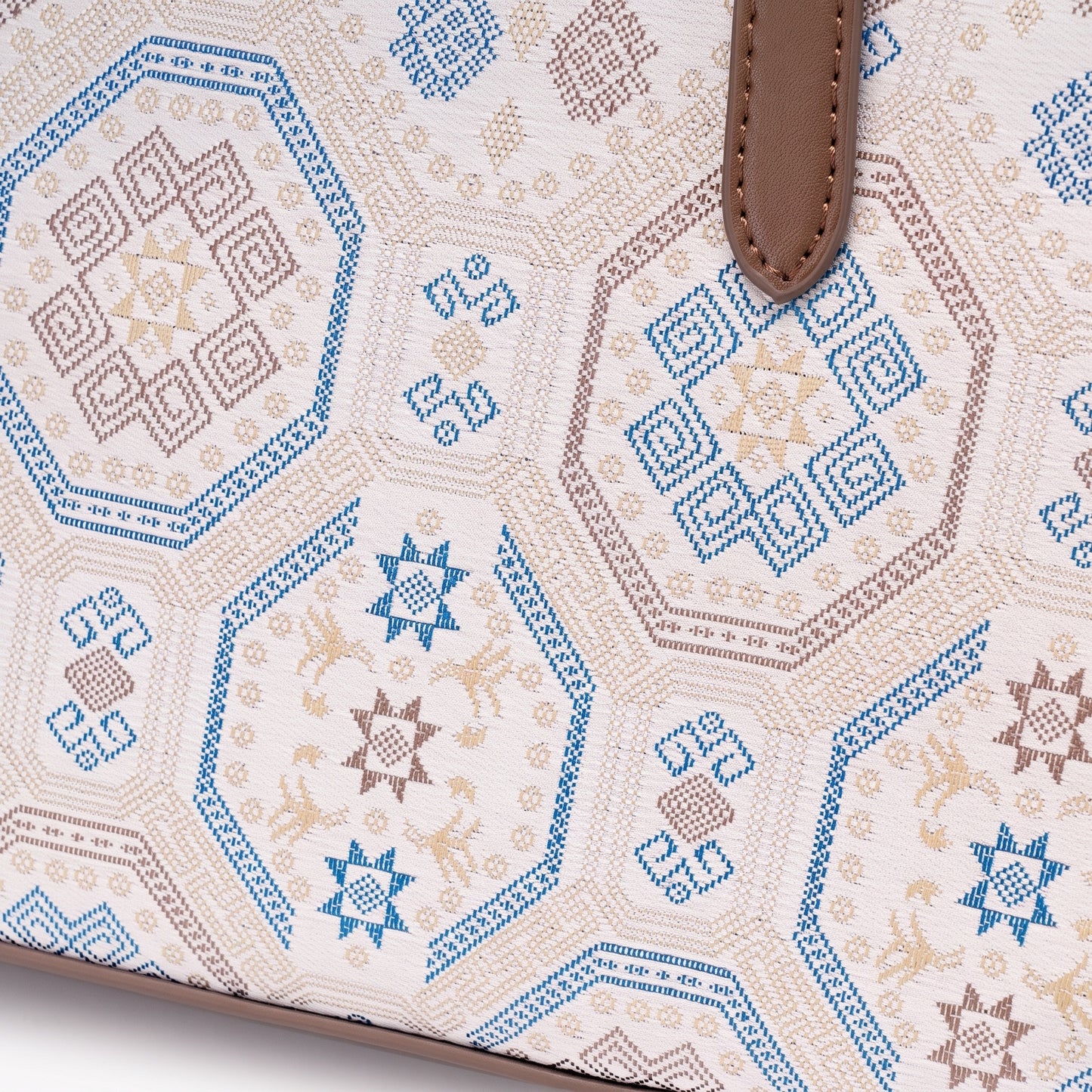 Graceful Geometric Vegan Eco-Leather Tote Clutch Bag