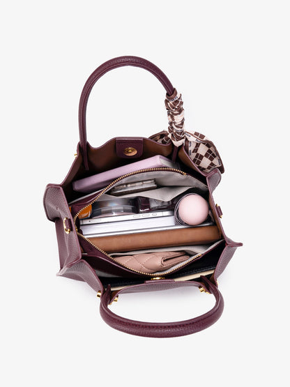 Modern Sleek Vegan Eco-Leather Tote Clutch Bag