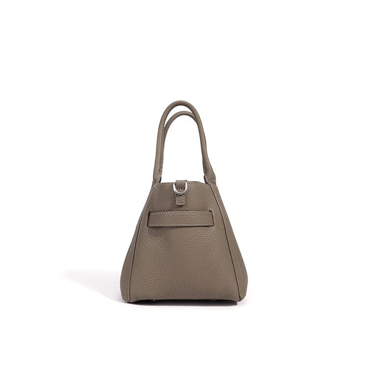 Casual Genuine Leather Mini Bucket Clutch Bag