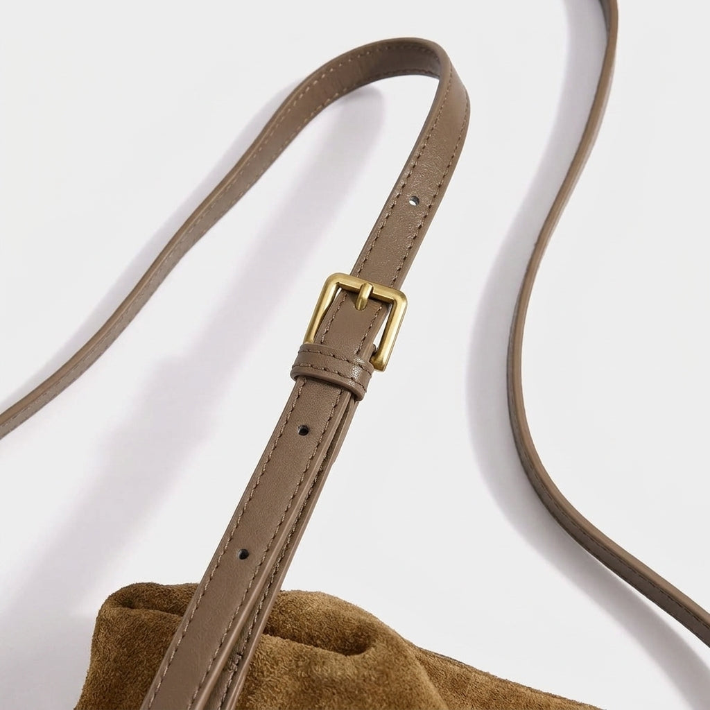 Vintage Suede Genuine Leather Clutch Bag