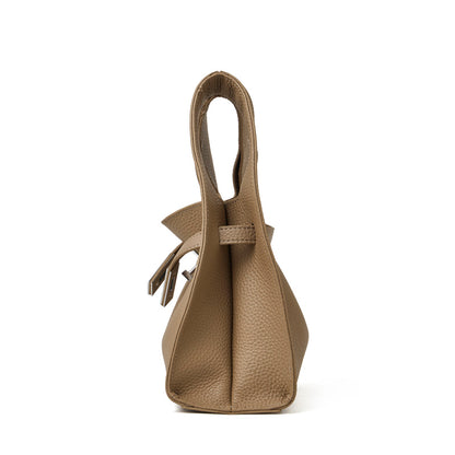 Borsa classica a secchiello chic in vera pelle per tutti i giorni, a tracolla