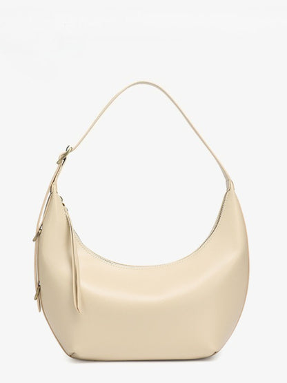 Niche Timeless Genuine Leather Dumping Bag With Unique Oil Waxed Patina