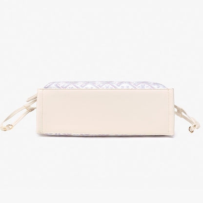 Elegant Oriental Embroidery Vegan Eco-Leather Tote Clutch Bag with Charm