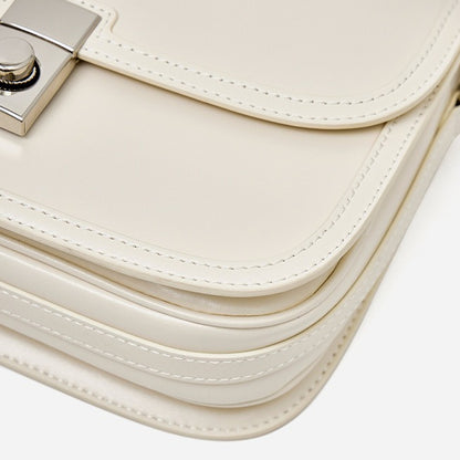 Vintage Sleek Plain Cowhide Genuine Leather Shoulder Messenger Bag