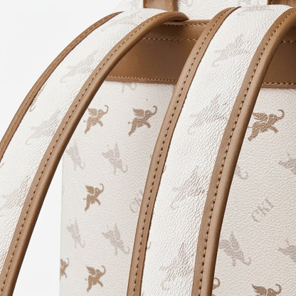 Zaino elegante e chic da spalla e pendolare con stampa di elefante volante