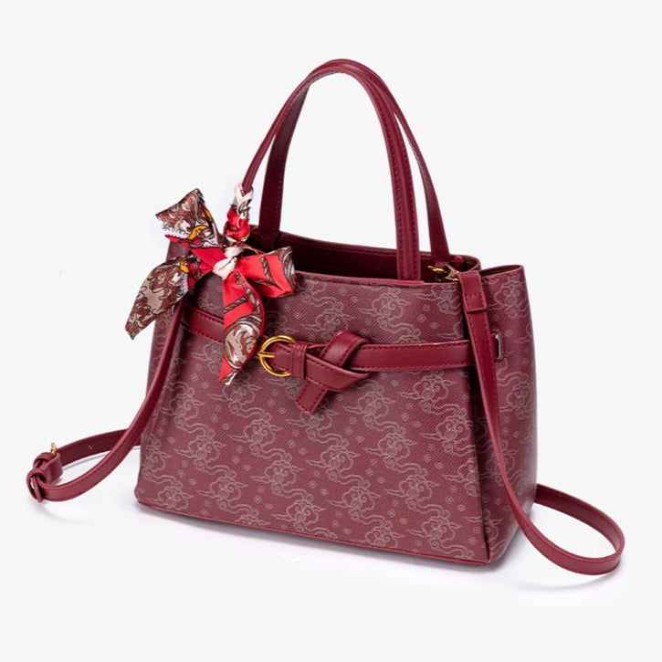 Refined Cloud Texture Vegan Eco-Leather Shoulder Tote Bag