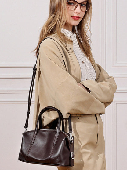 Supple Pebbled Texture Genuine Leather Pillow Clutch Bag