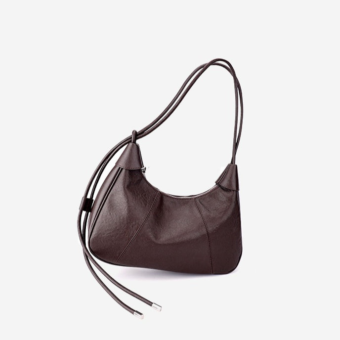 Women's Sable Crescent Genuine Leather Hobo Bag