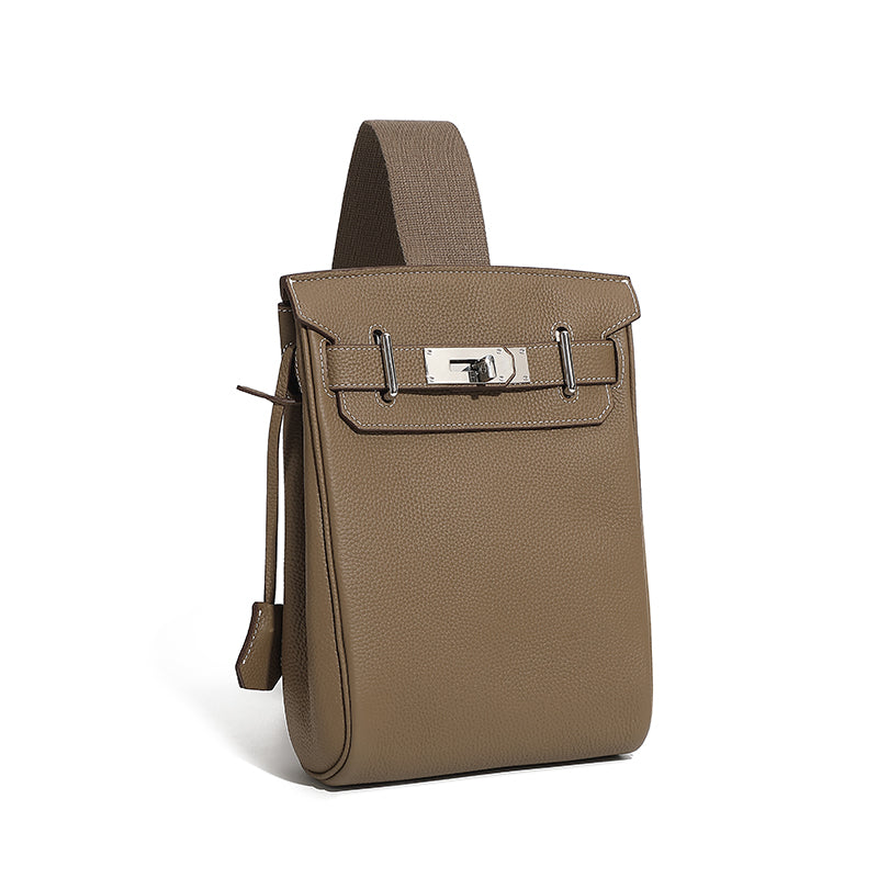 Minimalist Genuine Leather Sling Chest Bag