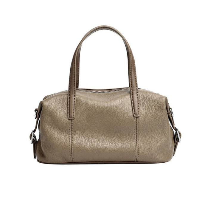 Supple Pebbled Texture Genuine Leather Pillow Clutch Bag